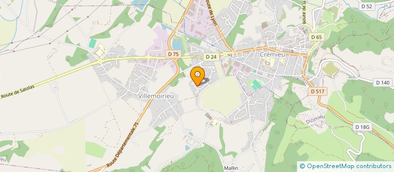 localisation de l'entreprise HXL  VILLEMOIRIEU