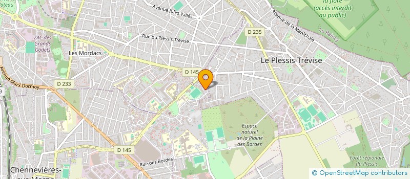 localisation de l'entreprise HXM GENIE CLIMATIQUE à CHENNEVIERES-SUR-MARNE