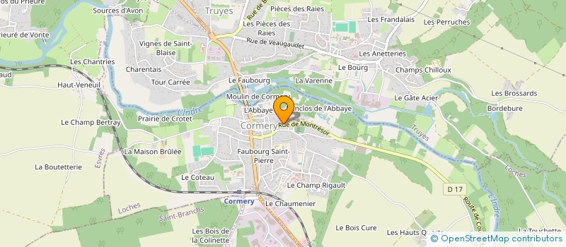 localisation de l'entreprise HY SUPPORT  CORMERY