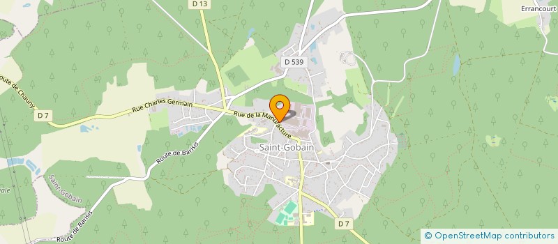 localisation de l'entreprise HYALOS & CIE à SAINT-GOBAIN