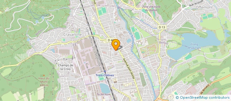 localisation de l'entreprise HYB'RAID à BELFORT