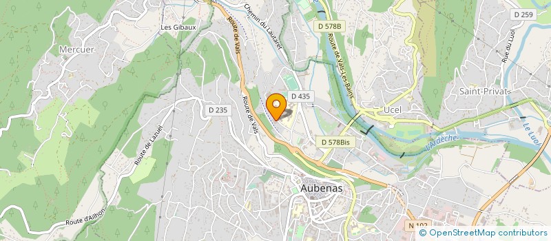 localisation de l'entreprise HYBA  AUBENAS