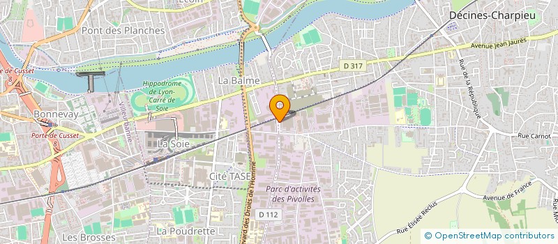 localisation de l'entreprise HYBAT  DECINES-CHARPIEU
