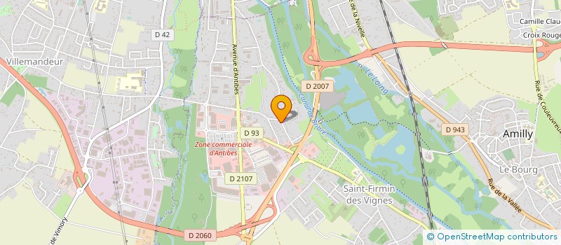 localisation de l'entreprise HYBELIA à AMILLY
