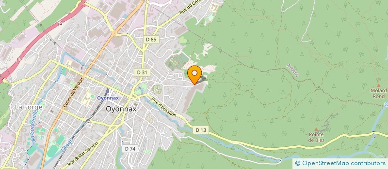 localisation de l'entreprise HYC à OYONNAX