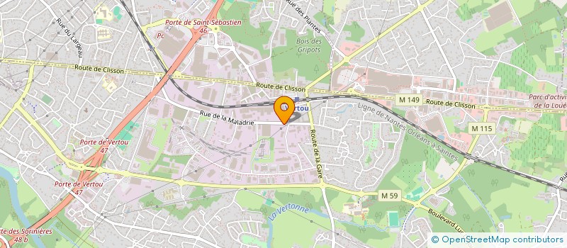 localisation de l'entreprise HYDEM à VERTOU