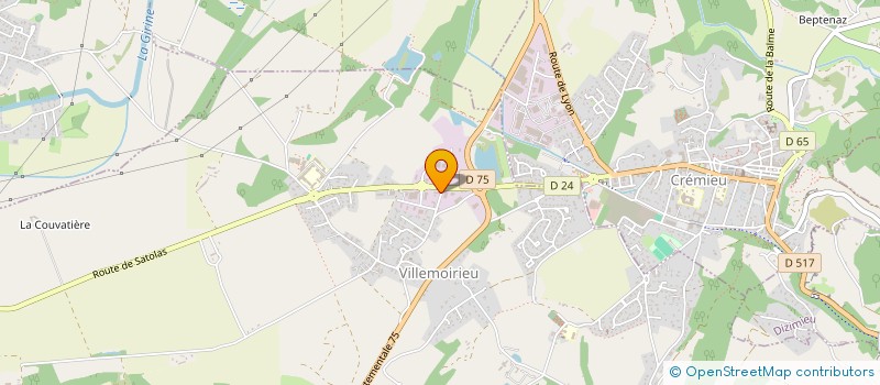 localisation de l'entreprise HYDIPRO  VILLEMOIRIEU