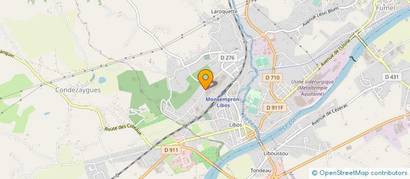 localisation de l'entreprise HYDMATEC  MONSEMPRON-LIBOS
