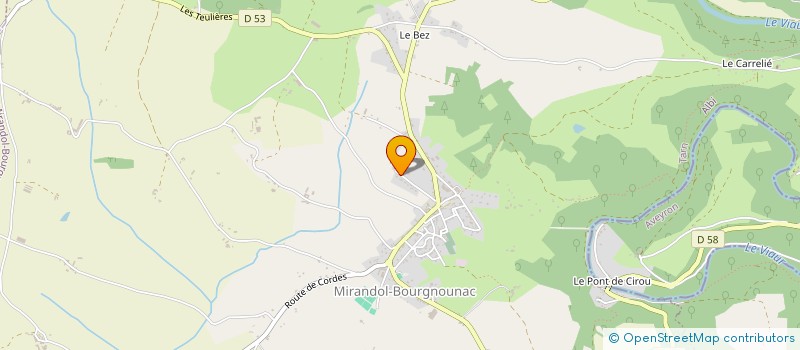 localisation de l'entreprise HYDR'EAU  MIRANDOL-BOURGNOUNAC