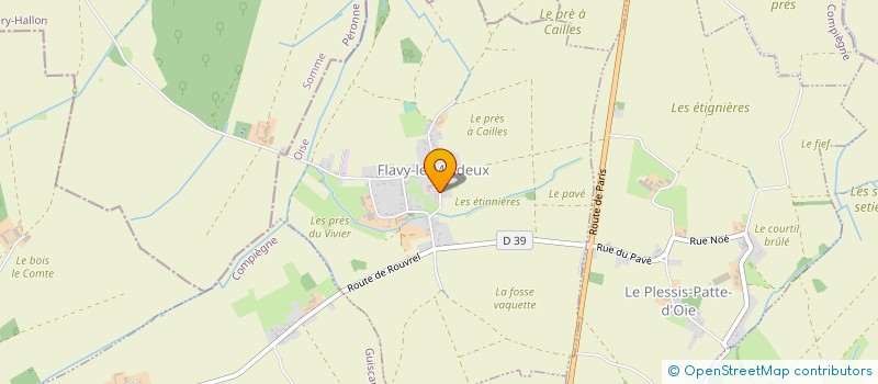 localisation de l'entreprise HYDR'ETANCH à FLAVY-LE-MELDEUX