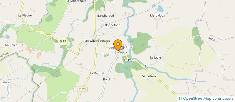 localisation de l'entreprise HYDRAU 87  SAINT-MARTIN-LE-VIEUX