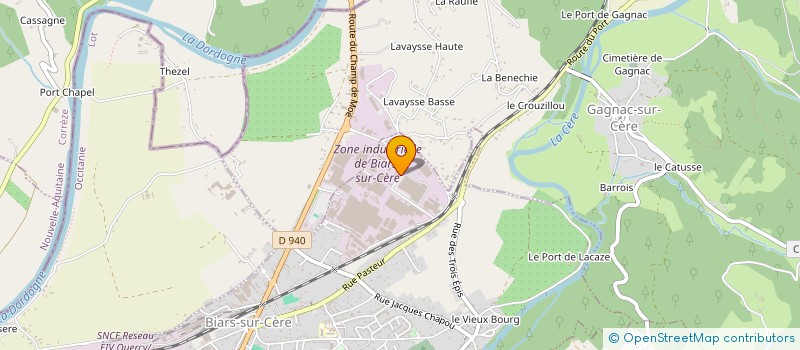 localisation de l'entreprise HYDRAU-ELECT à BIARS-SUR-CERE