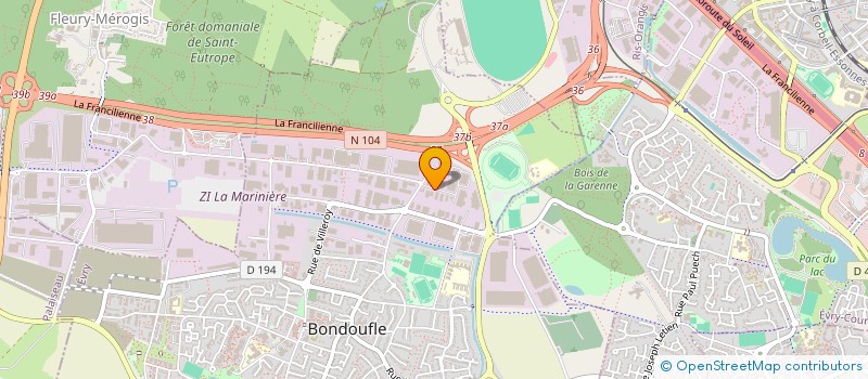 localisation de l'entreprise HYDRAULIC SERVICE 91 à BONDOUFLE