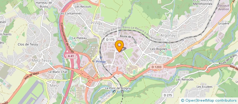 localisation de l'entreprise HYDRETUDES à ARGONAY