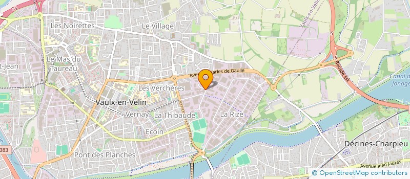 localisation de l'entreprise HYDRIS à VAULX-EN-VELIN