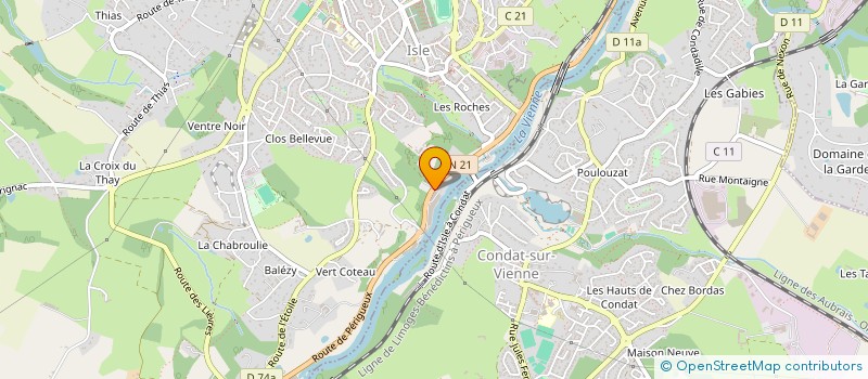 localisation de l'entreprise HYDRO BV - SYNDICAT DES HYDROELECTRICIENS DU BASSIN VIENNE GARTEMPE CREUSE  ISLE