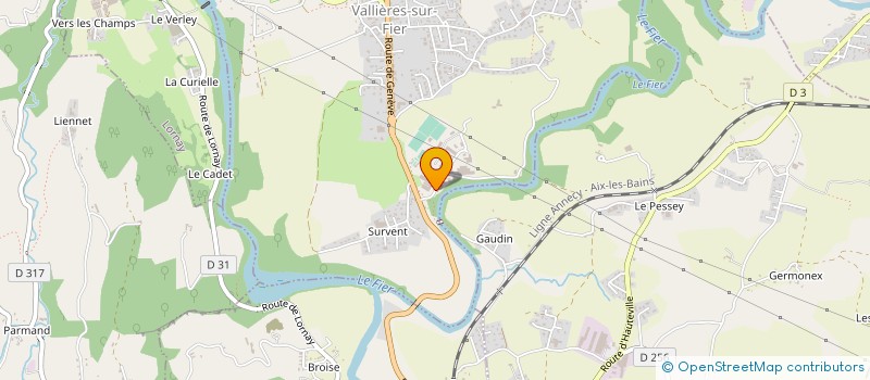 localisation de l'entreprise HYDRO-FLUID à VALLIERES-SUR-FIER
