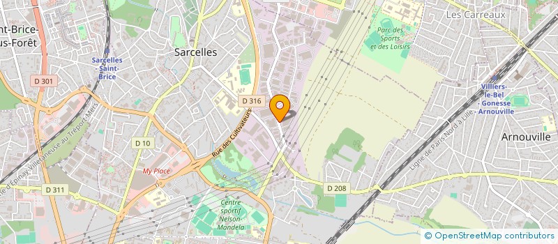 localisation de l'entreprise HYDRO MANUTENTION ERTEC à SARCELLES