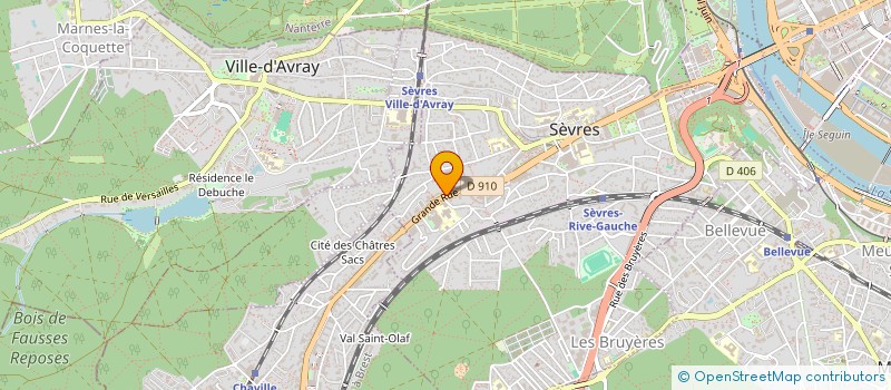 localisation de l'entreprise HYDROCHEM PARIS à SEVRES