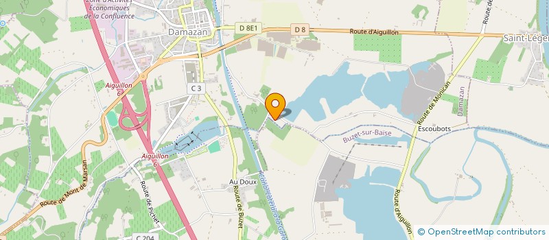 localisation de l'entreprise HYDROFAB  BUZET-SUR-BAISE