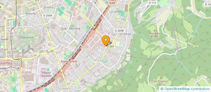 localisation de l'entreprise HYDROFLEX à SAINT-MARTIN-D'HERES