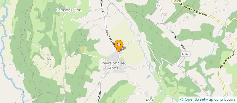 localisation de l'entreprise HYDROFRANCE à PEYRELONGUE-ABOS