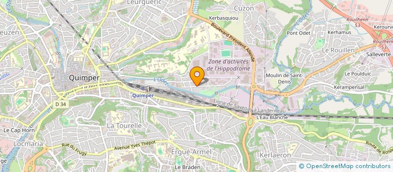 localisation de l'entreprise HYDROHELIX ENERGIES à QUIMPER