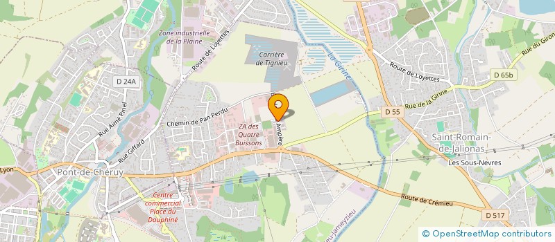 localisation de l'entreprise HYDROKINE  TIGNIEU-JAMEYZIEU