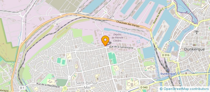 localisation de l'entreprise HYDROMARITIME à DUNKERQUE