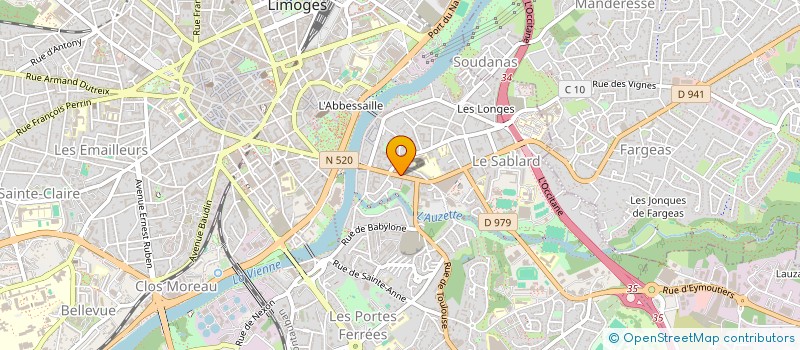 localisation de l'entreprise HYDROPNEUS à LIMOGES