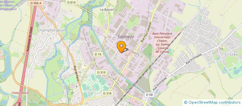 localisation de l'entreprise HYDROPROCESS à CHALON-SUR-SAONE