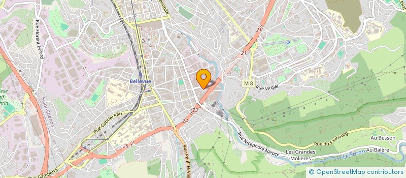 localisation de l'entreprise HYDROTEC à SAINT-ETIENNE
