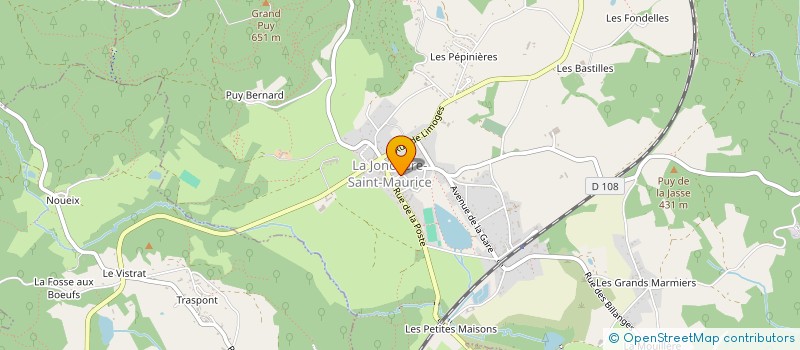 localisation de l'entreprise HYDROTEC à LA JONCHERE-SAINT-MAURICE