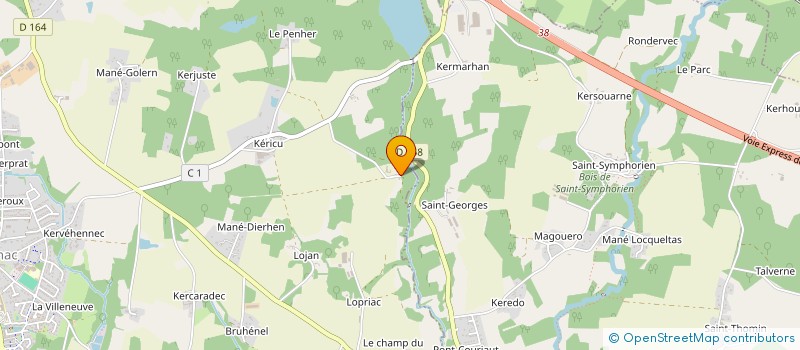 localisation de l'entreprise HYDROTECH-56  KERVIGNAC