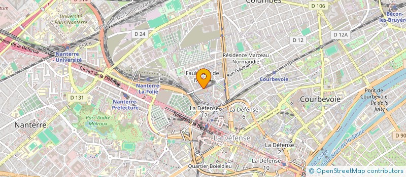 localisation de l'entreprise HYDROVINCI à COURBEVOIE