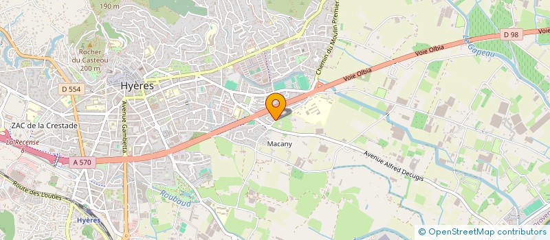 localisation de l'entreprise HYERES AVENIR  HYERES