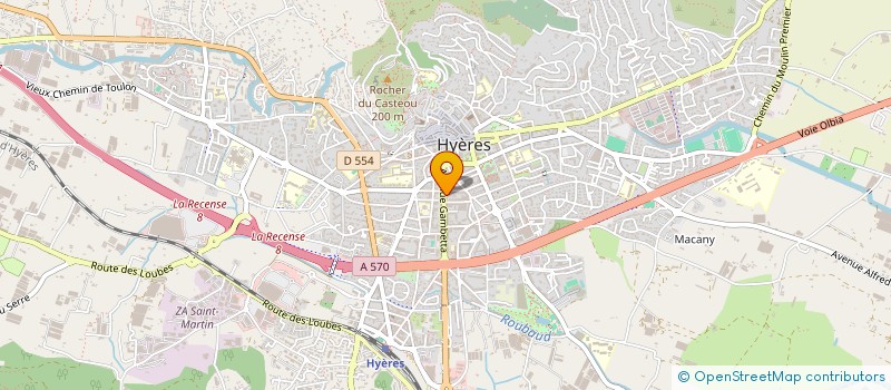 localisation de l'entreprise HYERES BOULANGERIES à HYERES