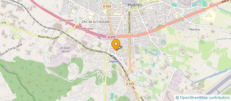 localisation de l'entreprise HYERES PEINTURE SOC  HYERES