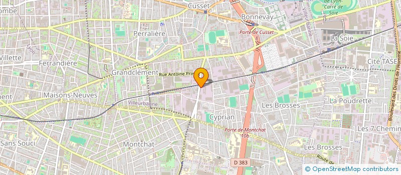 localisation de l'entreprise HYGEDIS  VILLEURBANNE