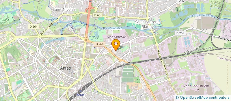 localisation de l'entreprise HYGELYS à ARRAS