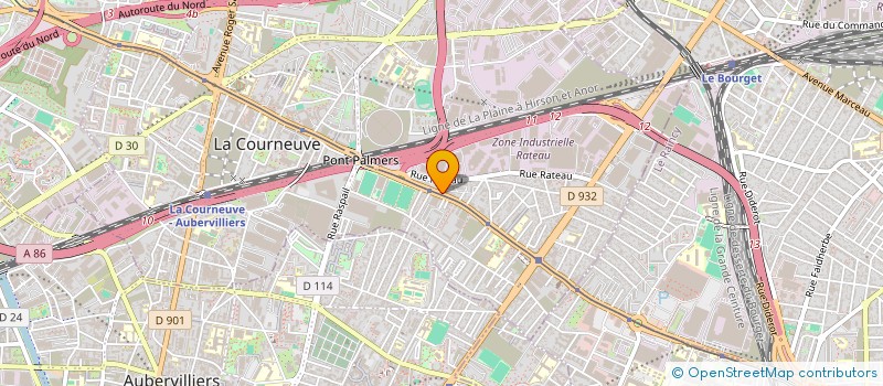 localisation de l'entreprise HYGGE BATIMENT à LA COURNEUVE