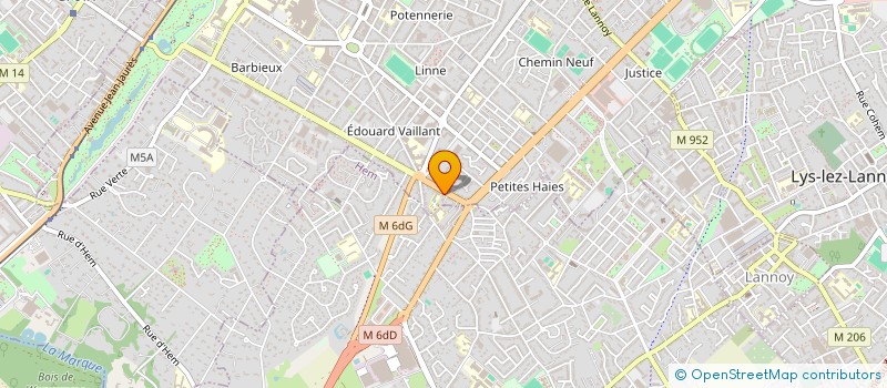 localisation de l'entreprise HYGIAFORM à ROUBAIX