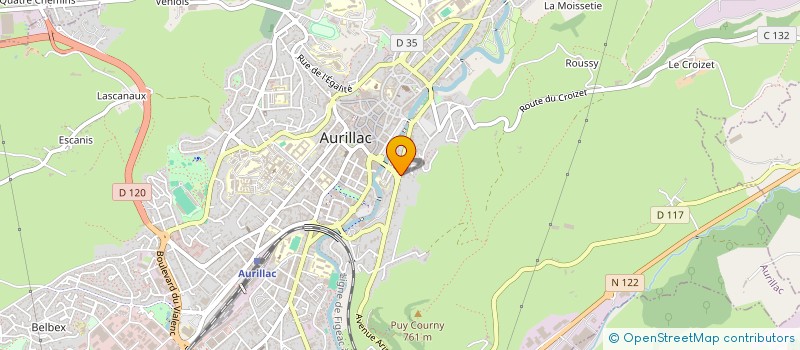 localisation de l'entreprise HYGIAFORM à AURILLAC
