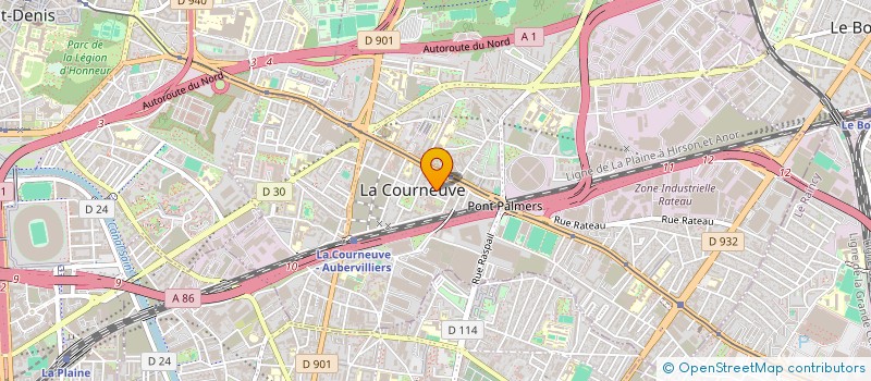 localisation de l'entreprise HYGIE PEINTURE à LA COURNEUVE