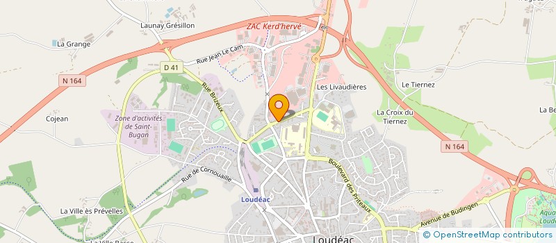 localisation de l'entreprise HYGIEN'AGRI à LOUDEAC