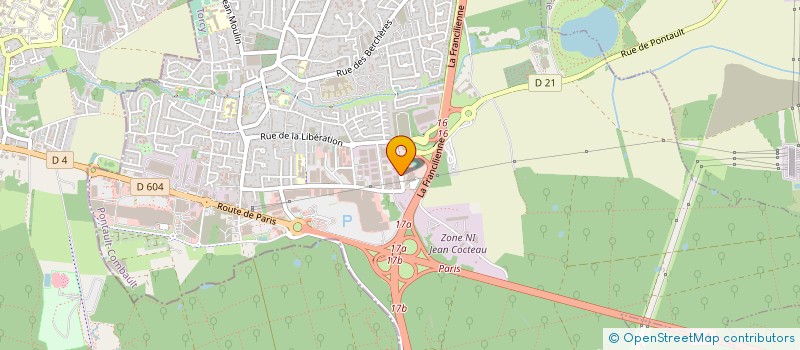localisation de l'entreprise HYGIENE APPLICATION PRODUITS INDUSTRIELS ET ENTRETIEN. à PONTAULT-COMBAULT