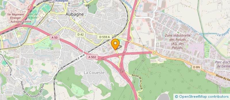 localisation de l'entreprise HYGIENE BIOTECH FRANCE à AUBAGNE