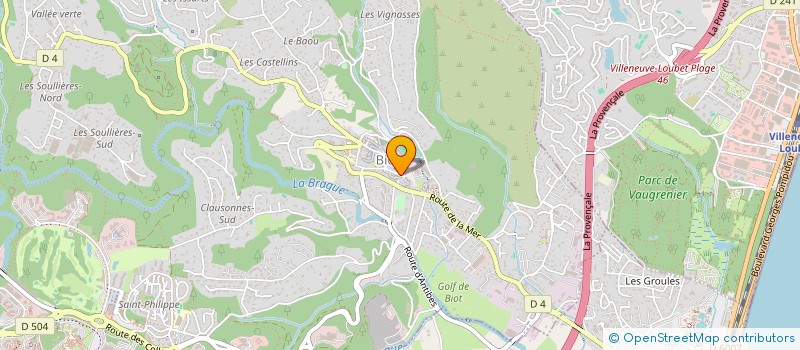 localisation de l'entreprise HYGIENE DE VIE ET SANTE NATURELLE  BIOT