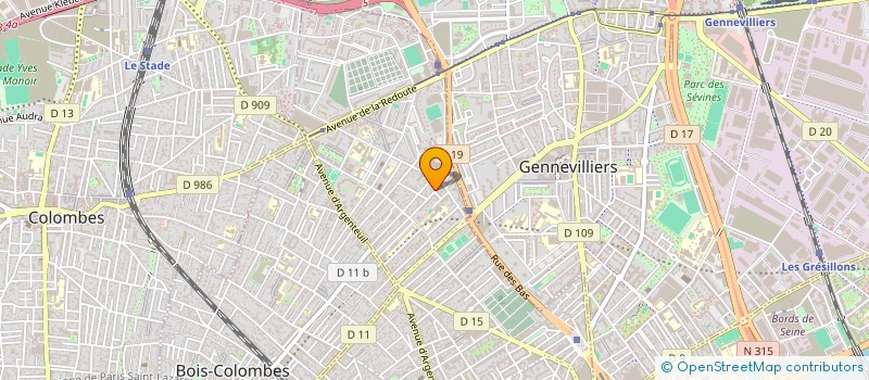 localisation de l'entreprise HYGIENE FUNERAIRE DE L'OUEST PARISIEN (ASSISTANCE DECES) à ASNIERES-SUR-SEINE