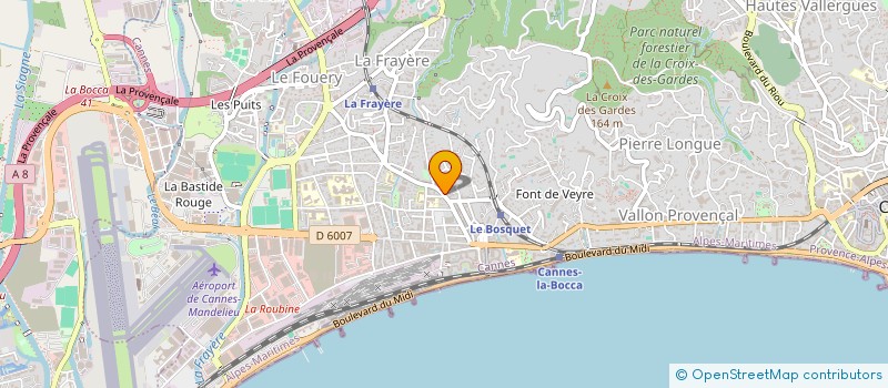 localisation de l'entreprise HYGIENE SERVICES HOTELLERIE à CANNES